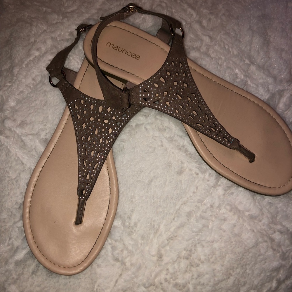 Embellished flat sandals